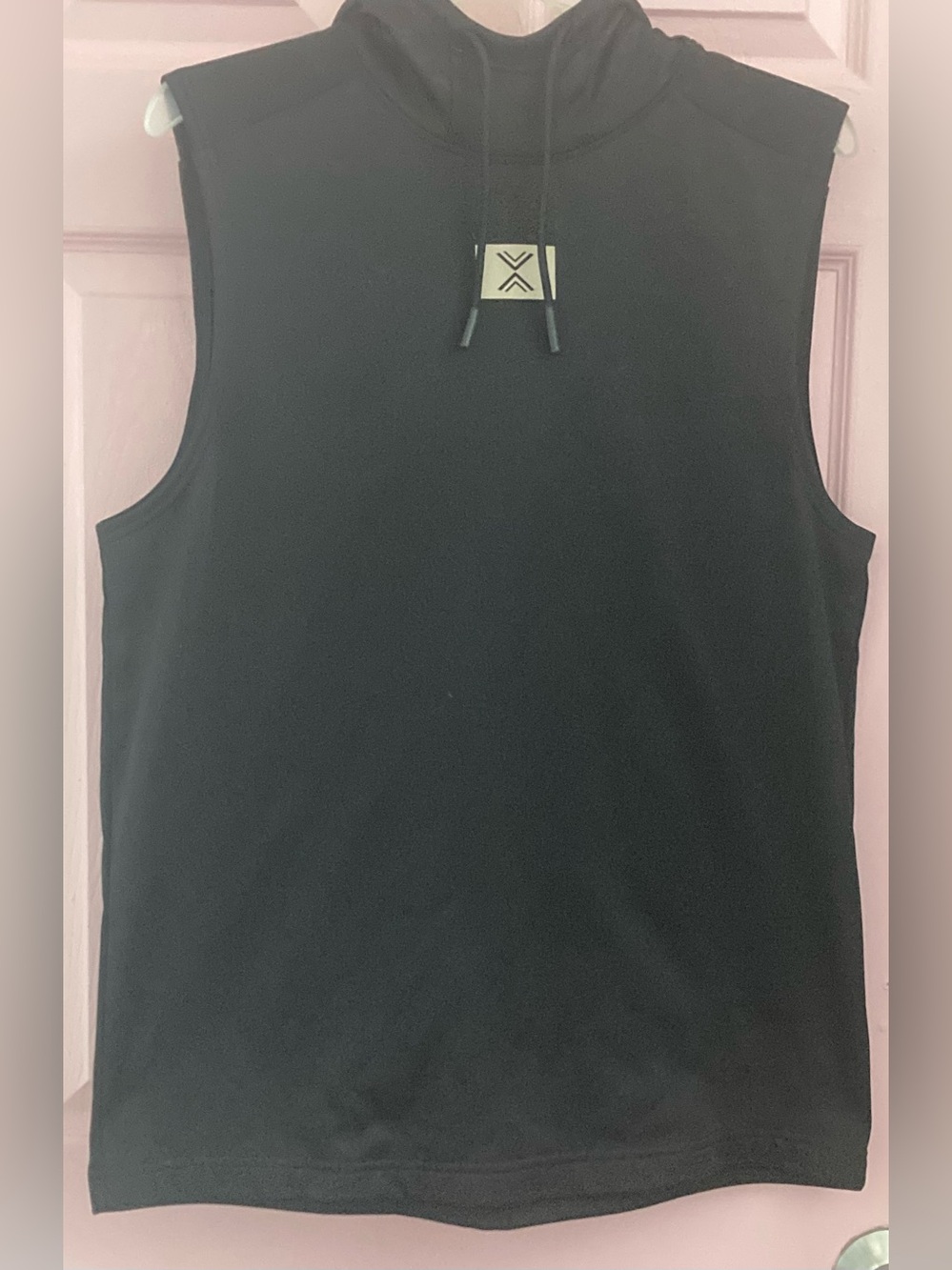 Xersion Black Sleeveless Hoodie Muscle Tee